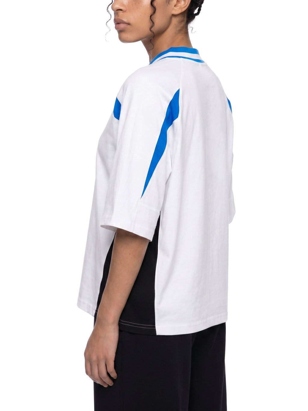 Unisex Oversized Color Block V-Neck T-Shirt