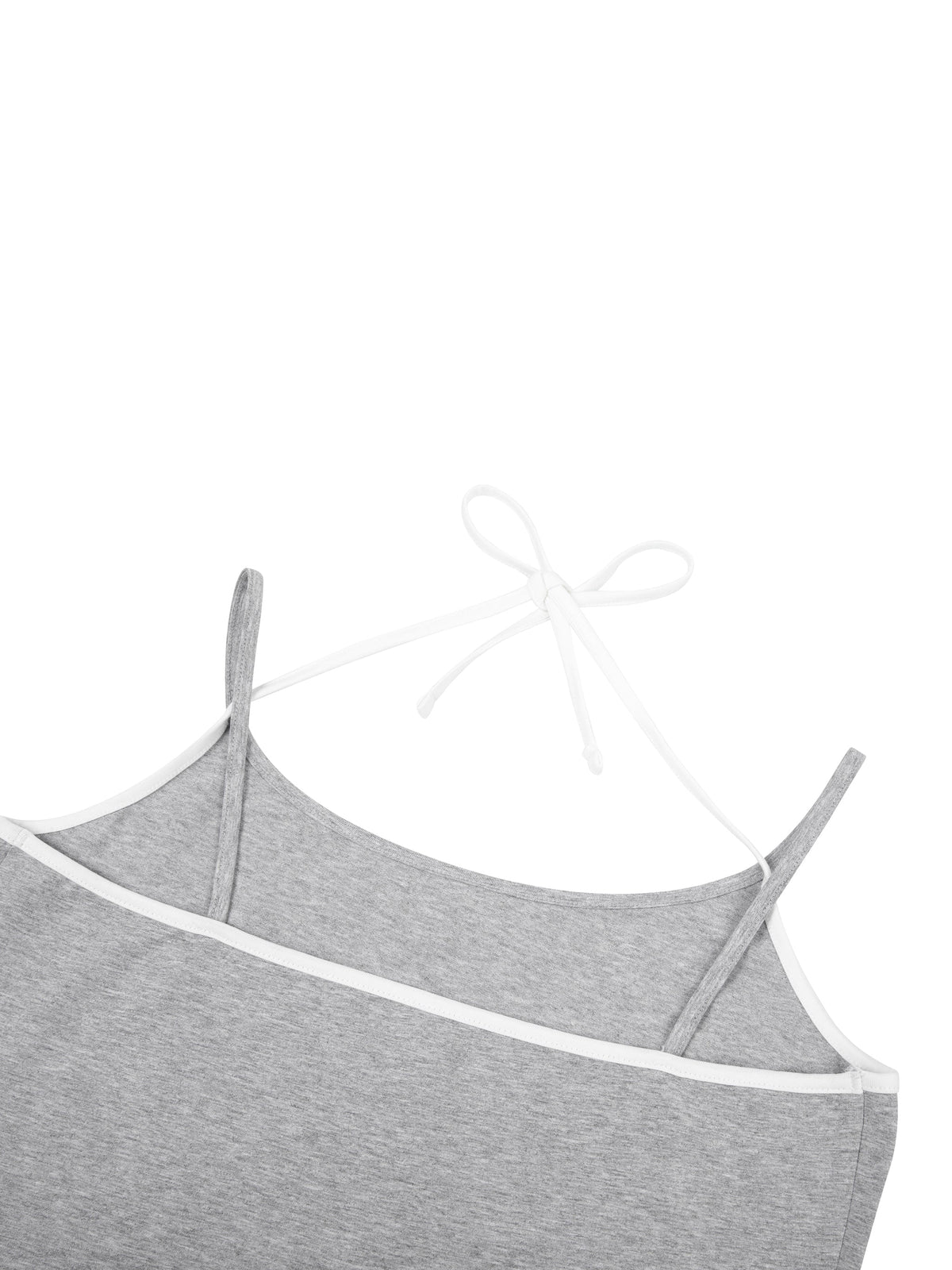 Contrast Binding Halter Tank Top