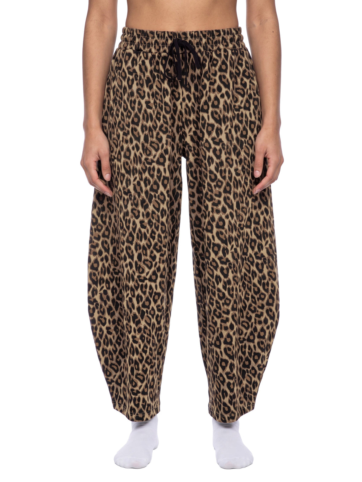 Unisex Leopard Barrel Leg Sweatpants