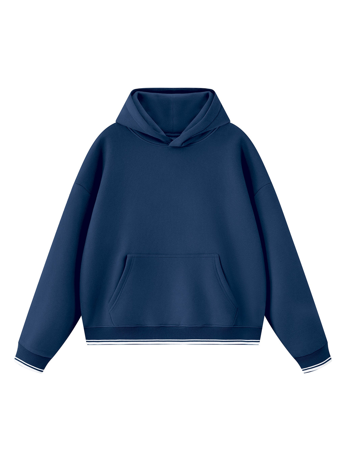 Unisex Oversized Color Block Fleece Hoodie