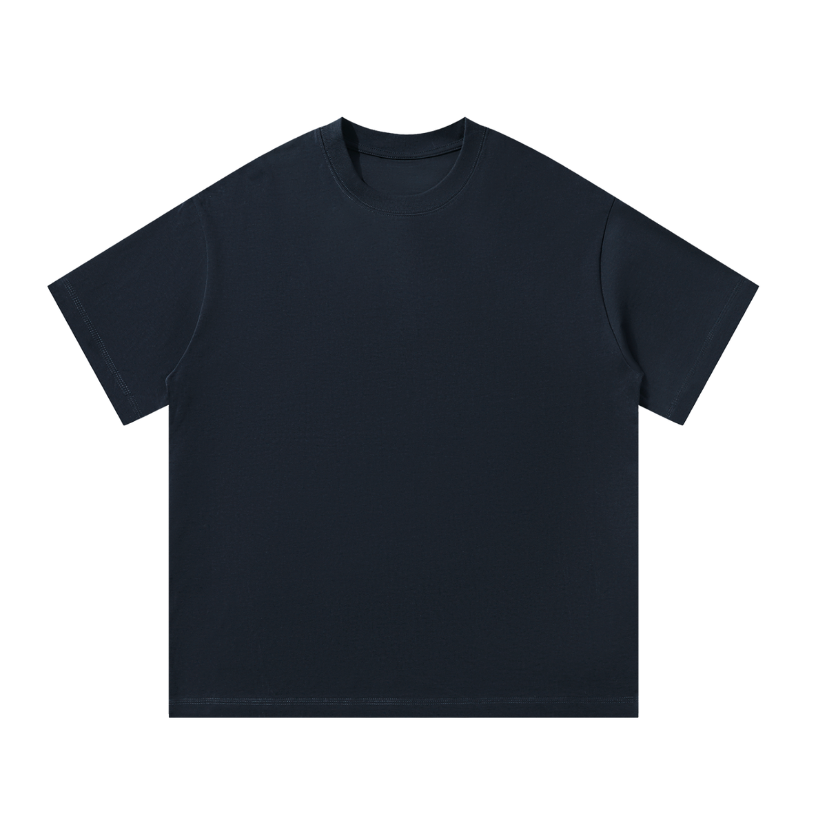 Navy Blue Unisex Oversized Cotton T-Shirt front view