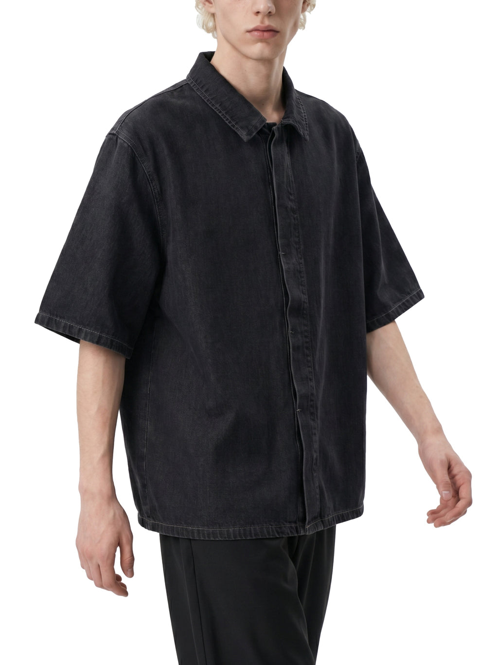 Unisex Vintage Wash Drop Shoulder Lyocell Shirt