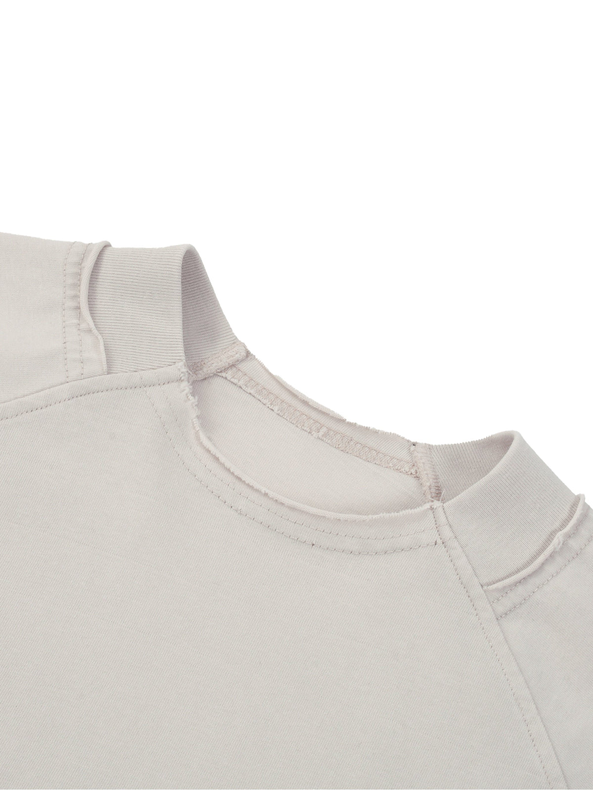 Unisex vintage-washed raglan cotton T-shirt detail view
