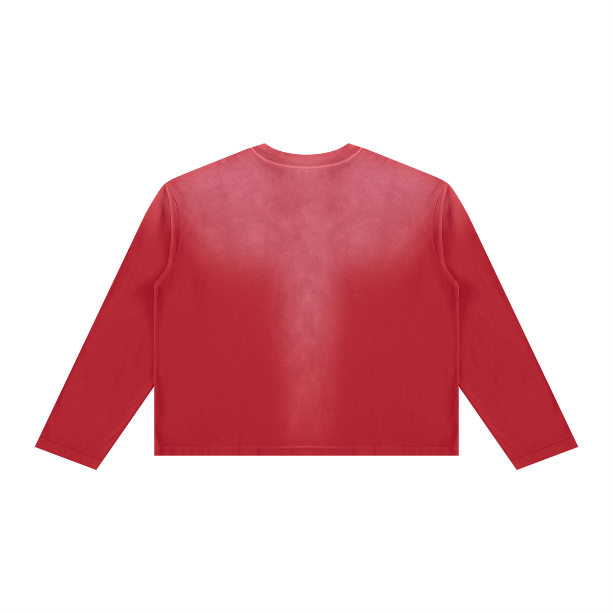 Off Script Sunfade Boxy Long Sleeve T-Shirt - Red back view