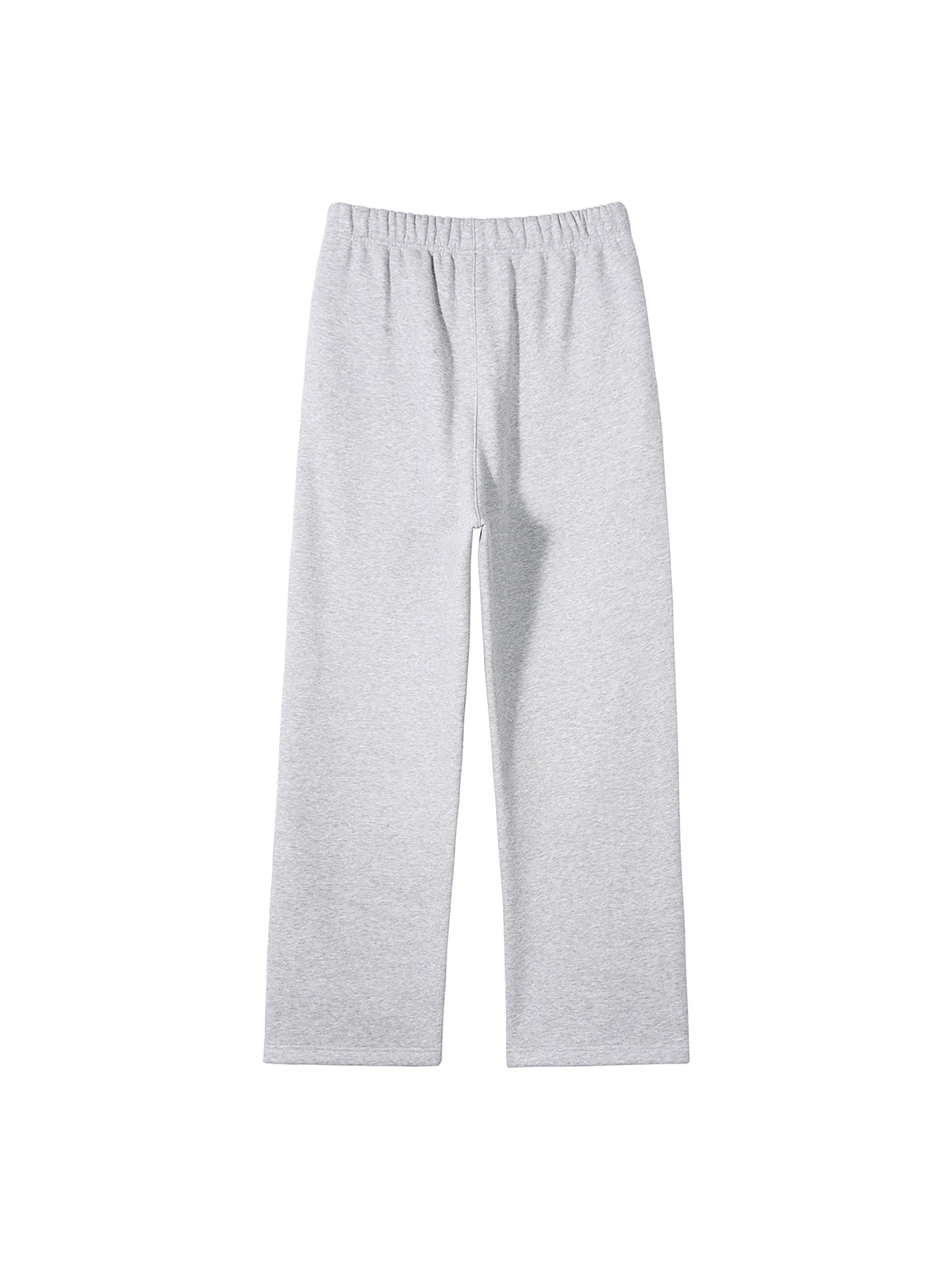 Unisex Solid Colour Fleece Straight-Leg Pants