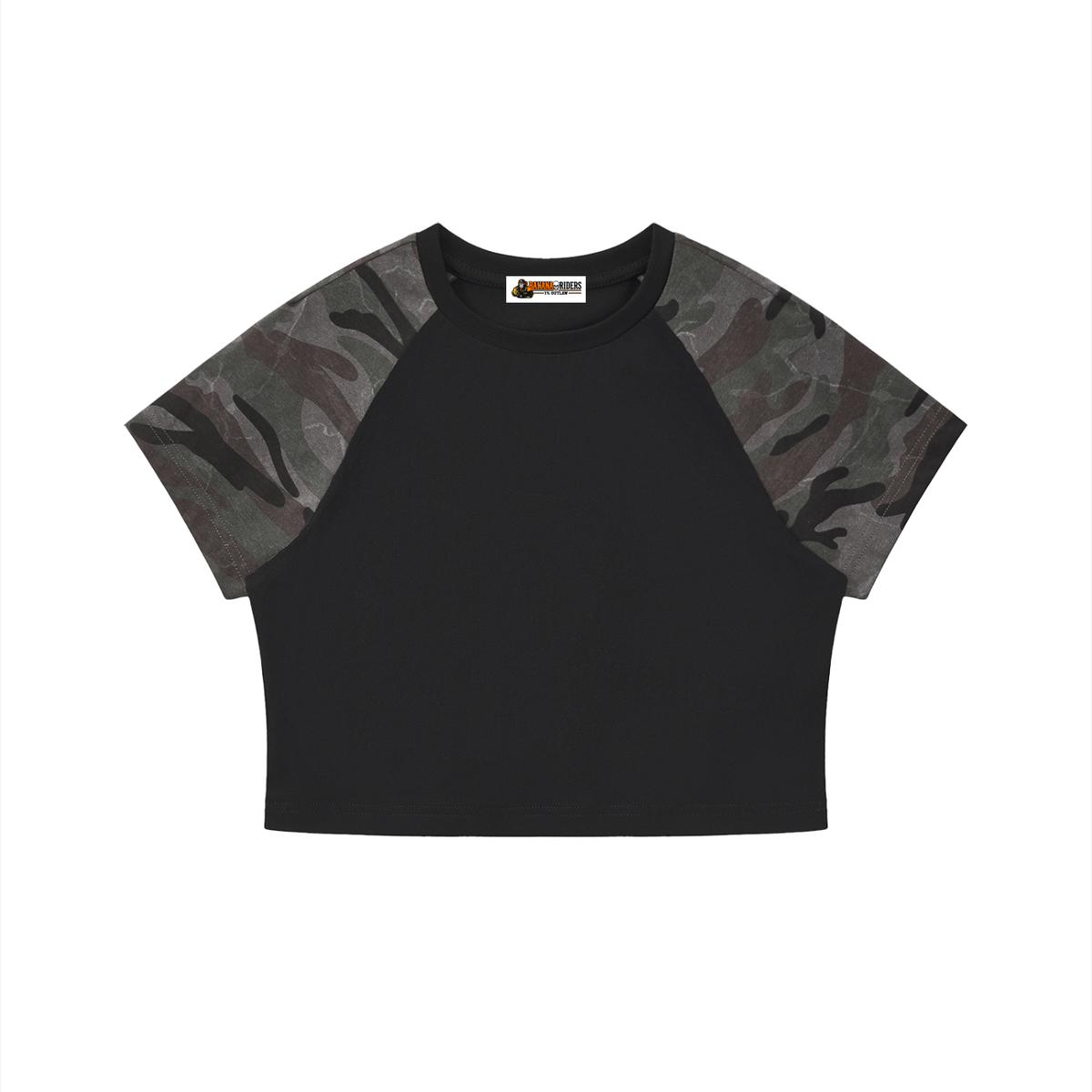 Women’s Camo Raglan Crop T-Shirt
