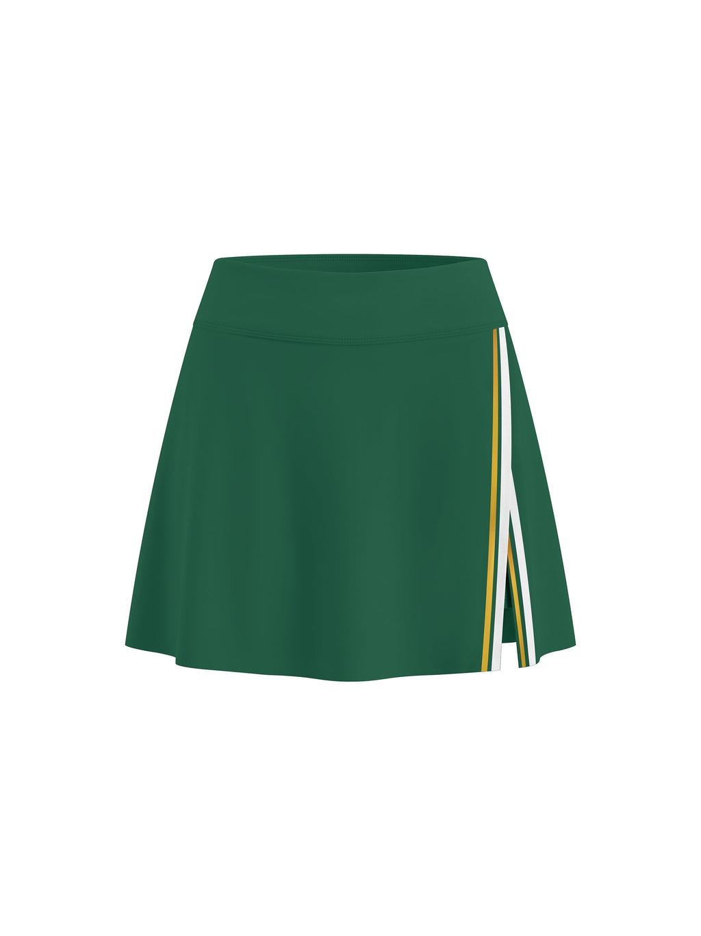 Women's A-Line Contrast Panel Slit Skirt