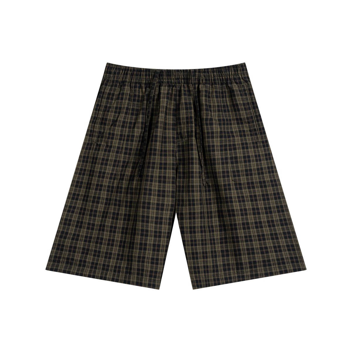 Unisex Plaid Wide-Leg Shorts