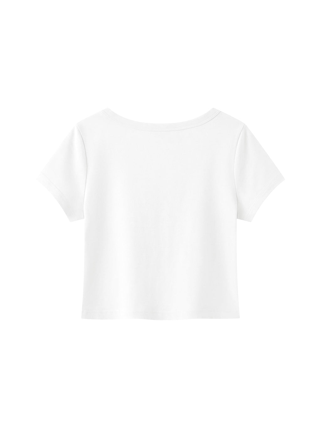 Women's Solid Color Slim Crop T-Shirt