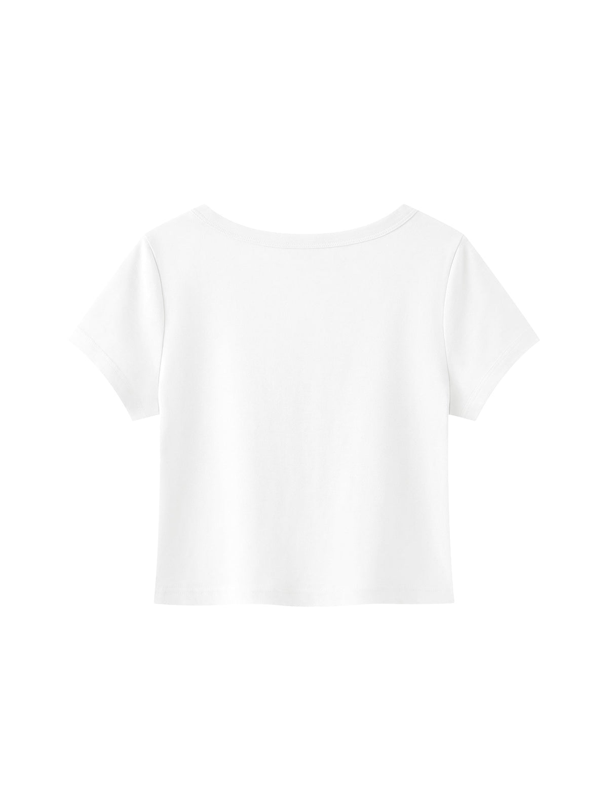 Women's Solid Color Slim Crop T-Shirt