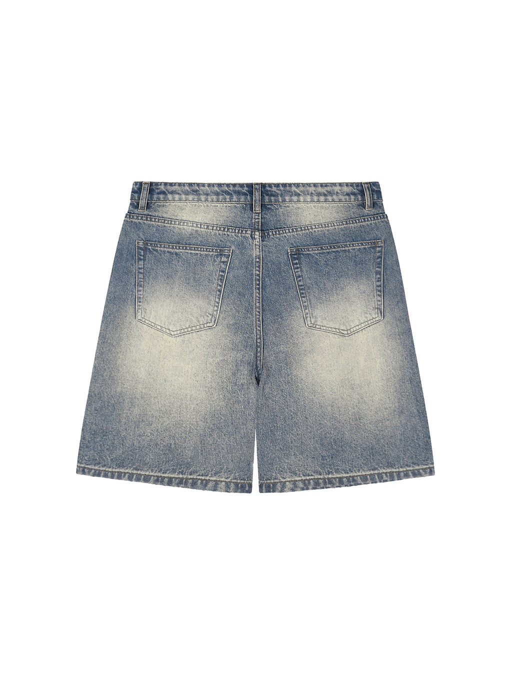 Faded Distressed Baggy Denim Shorts