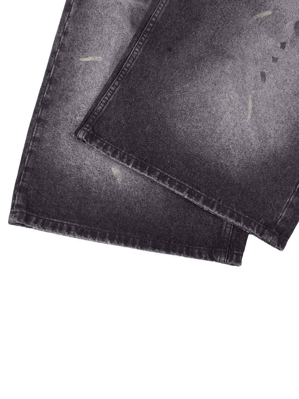 Men’s Vintage Wash Wide-Leg Denim Shorts