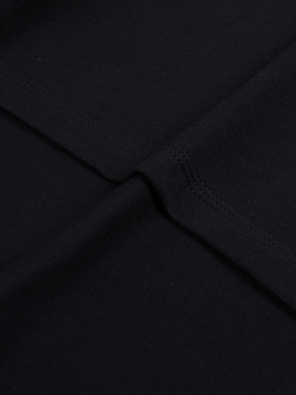 Off Script Drop Shoulder Cotton T-Shirt - Classic Black seam construction detail