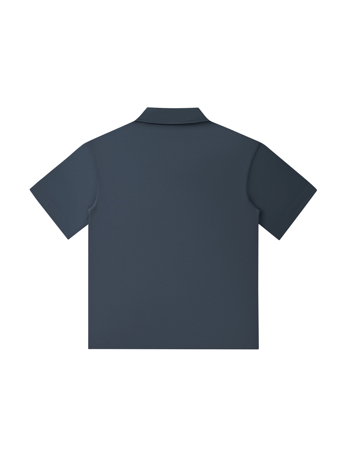 Navy Blue Drop Shoulder Short-Sleeve Polo back product view