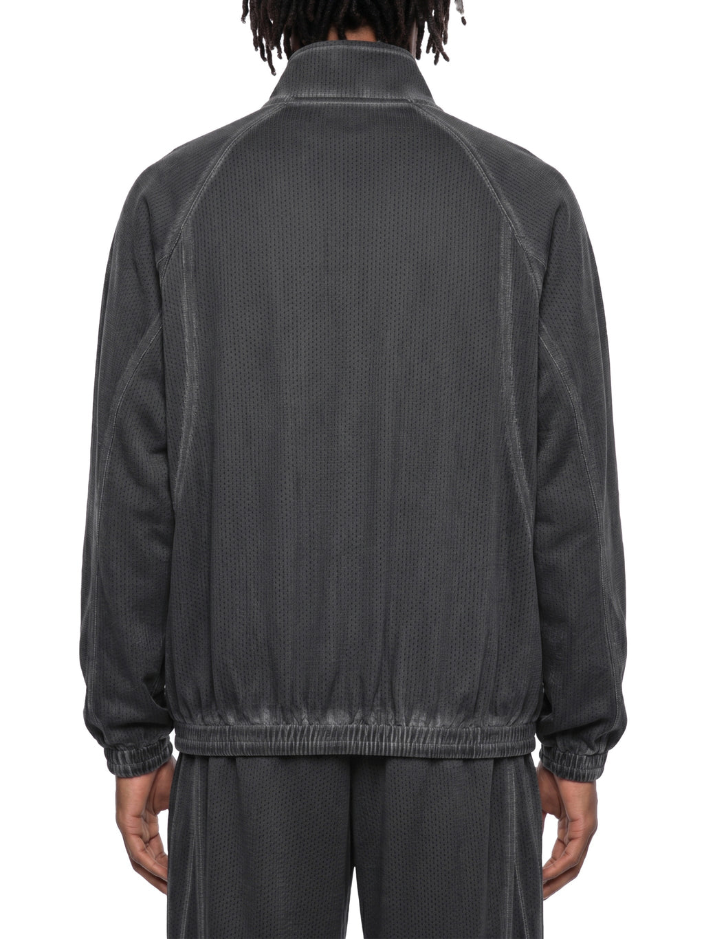 Unisex Vintage Wash Full Zip Mesh Jacket