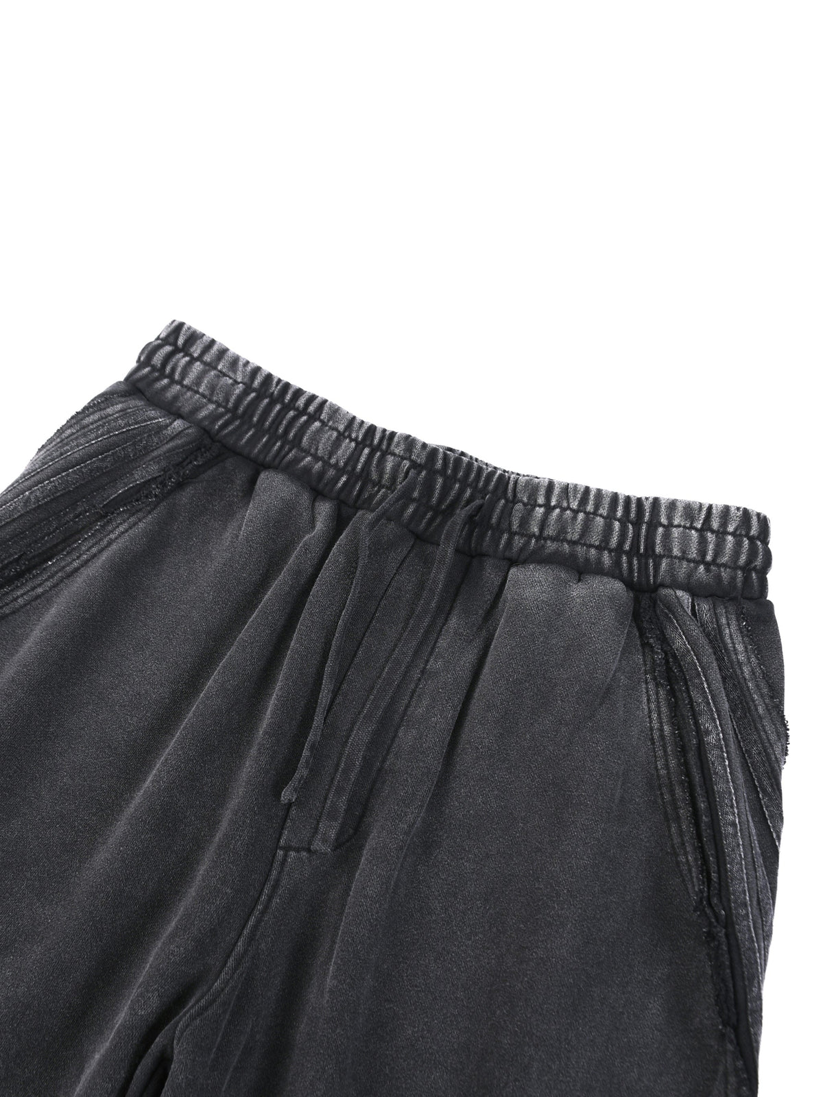 Snow Washed Tape Raw-Edge Sweatpants