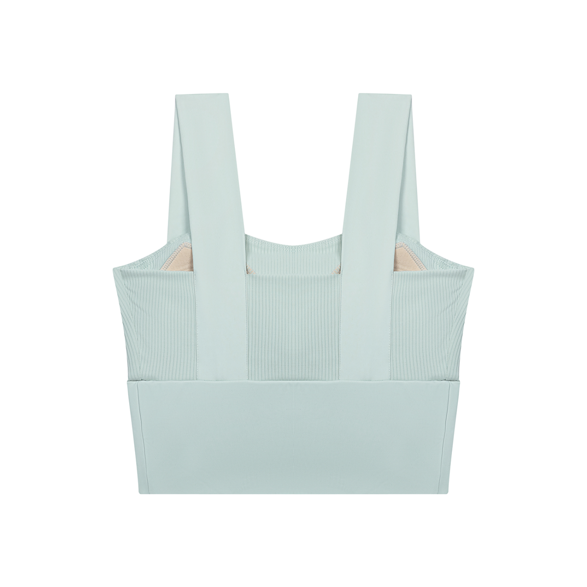 Women’s Yoga Crop Tank Top in Mint Green - back view