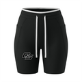 Off Script Women’s High-Rise Contrast-Trim Yoga Shorts