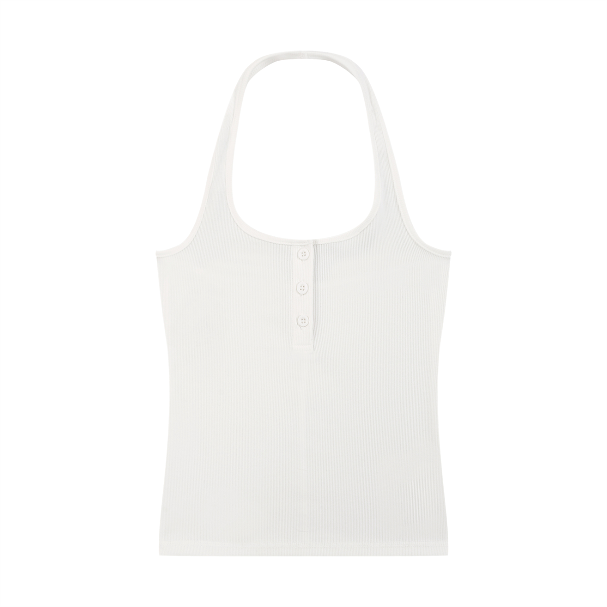 Women's Ribbed Henley Tank Top