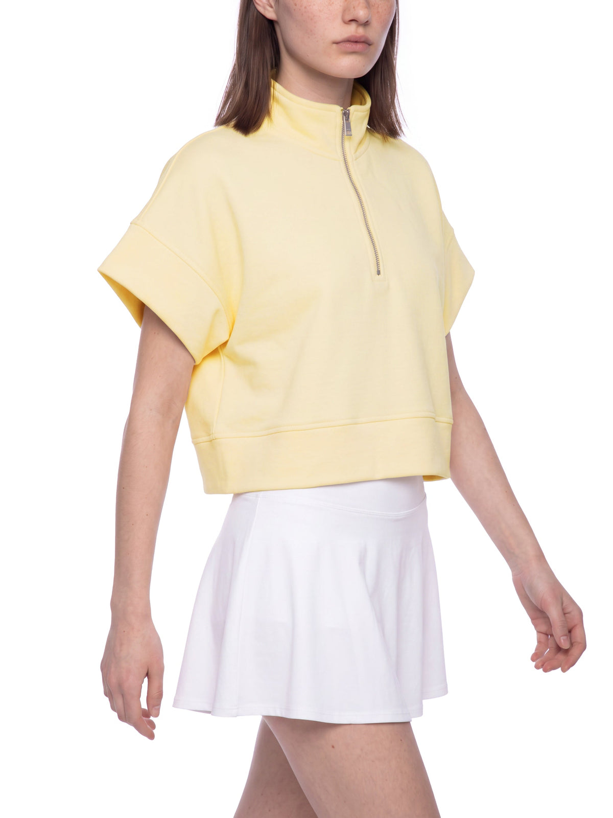 Women's Quarter Zip Crop Sweatshirt