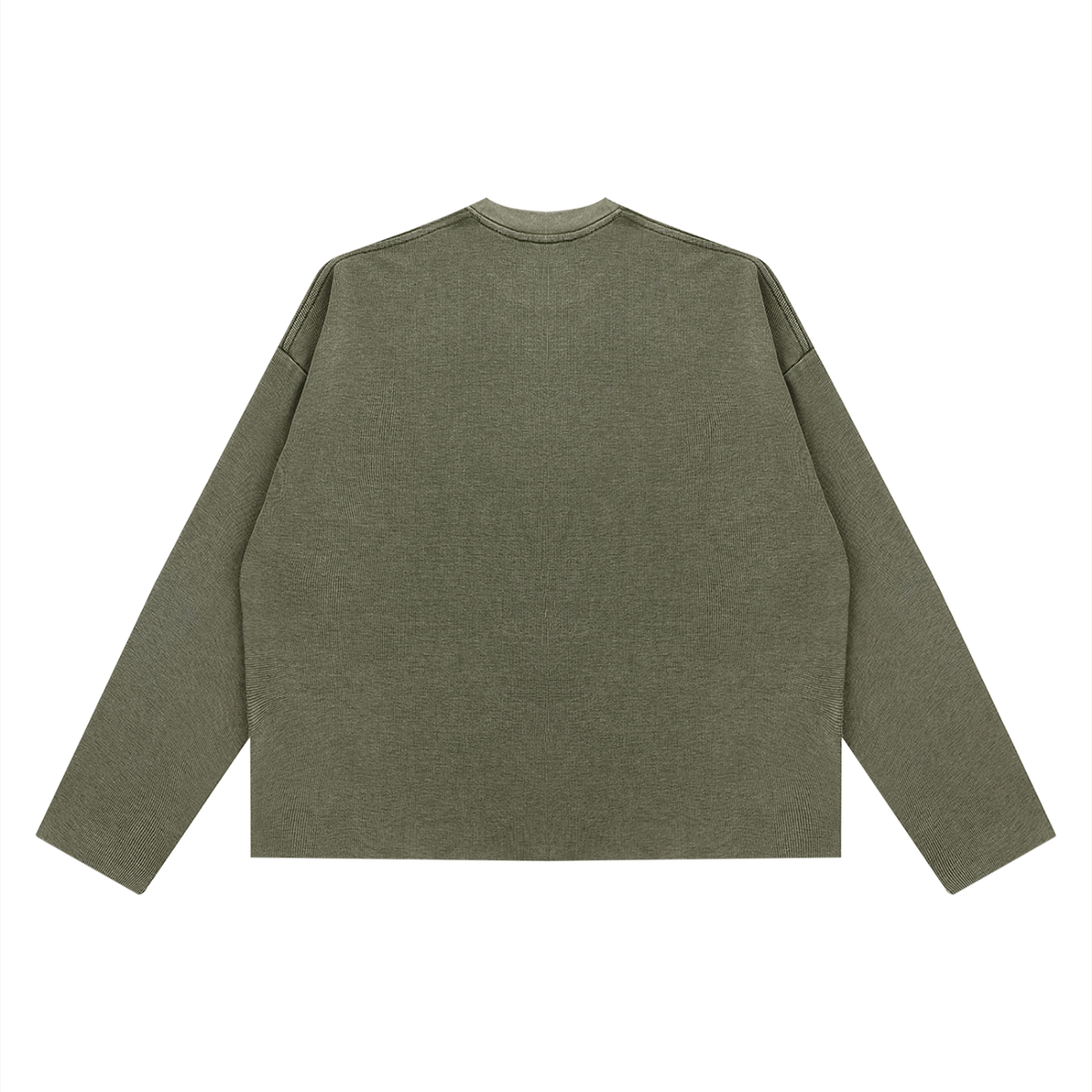 Unisex Vintage Wash Boxy Waffle Raw Edge T-Shirt