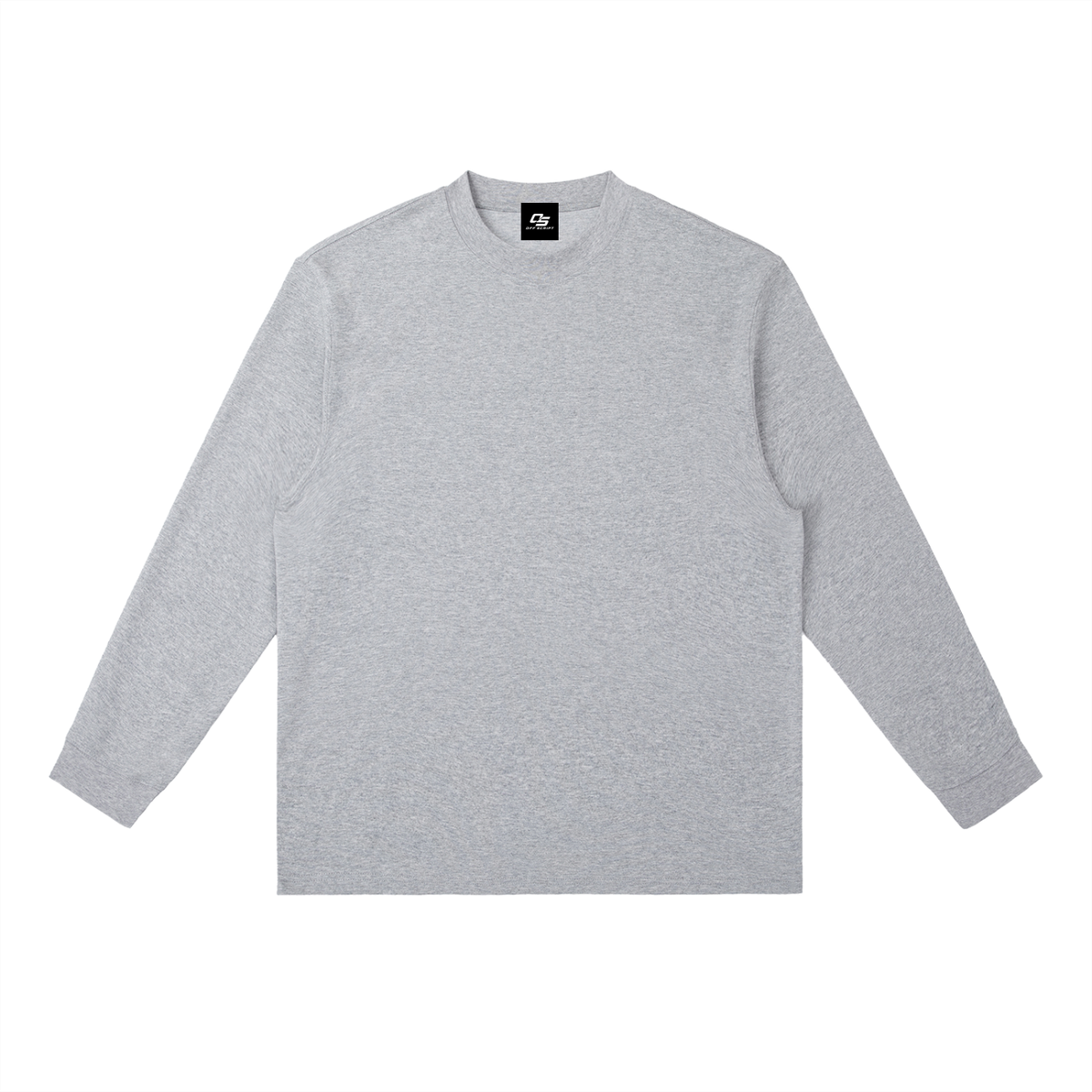 Gray Essential Crewneck Long-Sleeve T-Shirt front product view