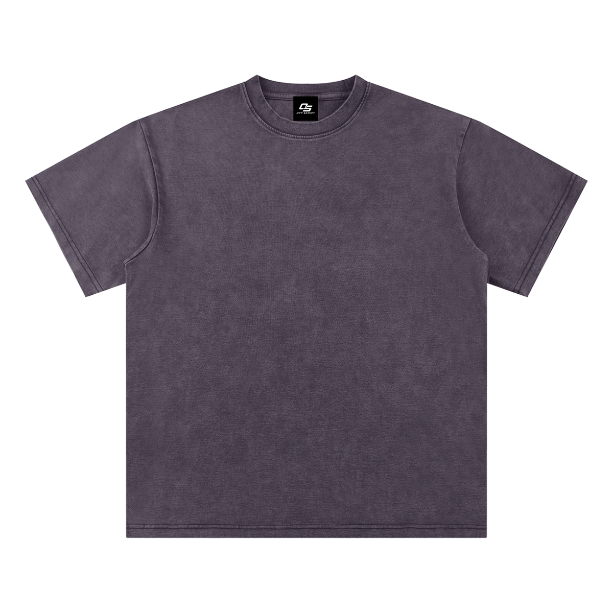 Deep Purple Unisex bamboo slub snow-washed T-shirt front view