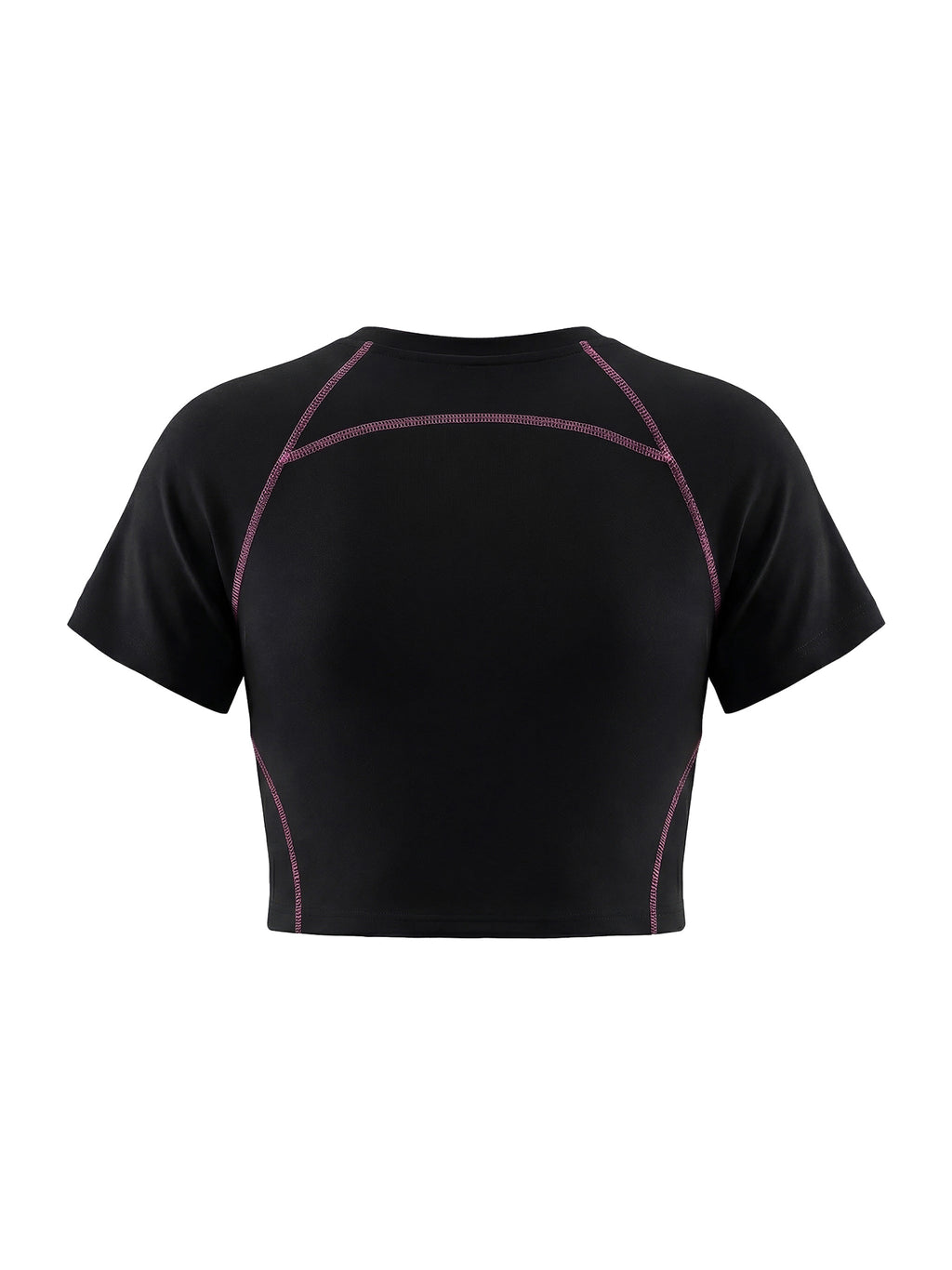 Women's Contrast Stitch Raglan Crop T-Shirt