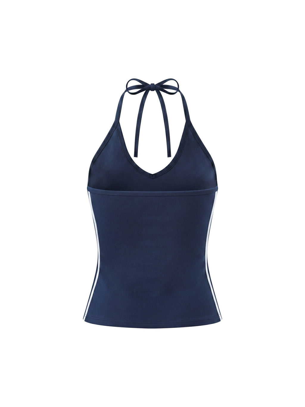 Women's Color Block Halter Crop Tank Top