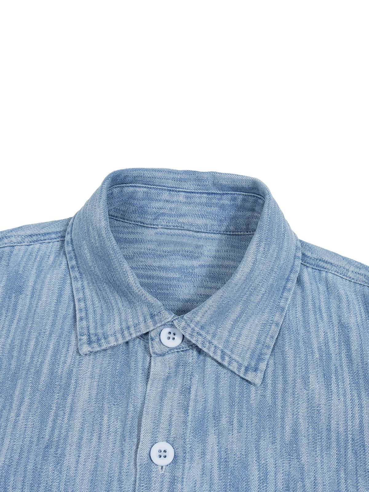Unisex Boxy Vintage Wash Denim Shirt