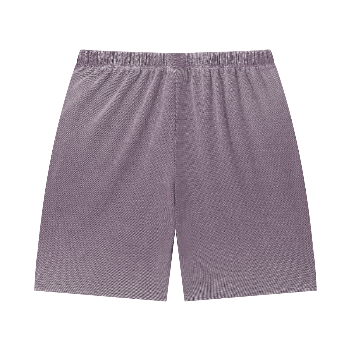 Unisex Vintage Wash Waffle Raw Hem Shorts