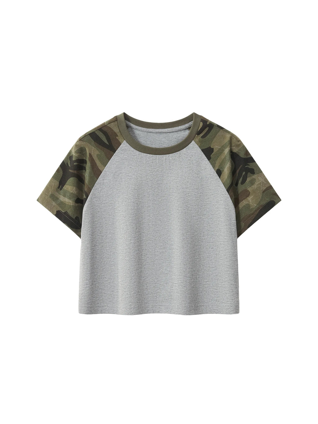 Women’s Camo Raglan Crop T-Shirt