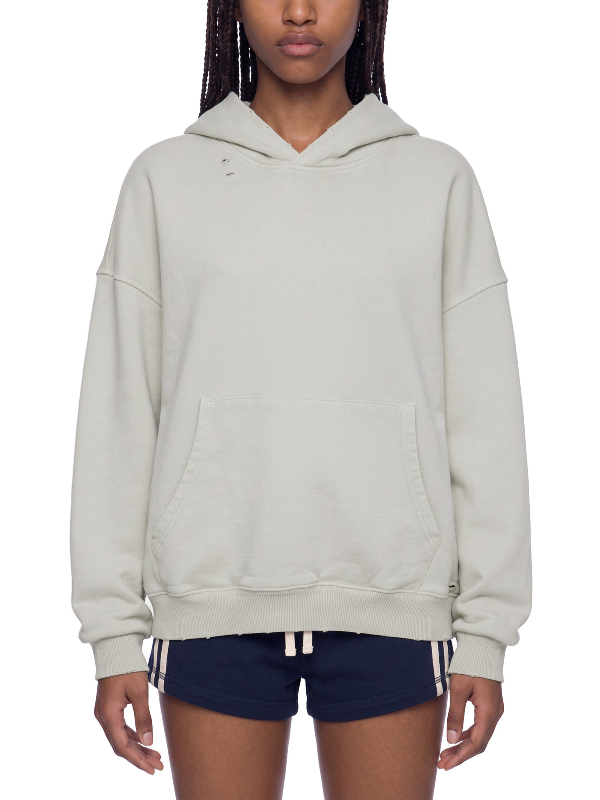 Unisex Mineral Wash Distressed Hoodie