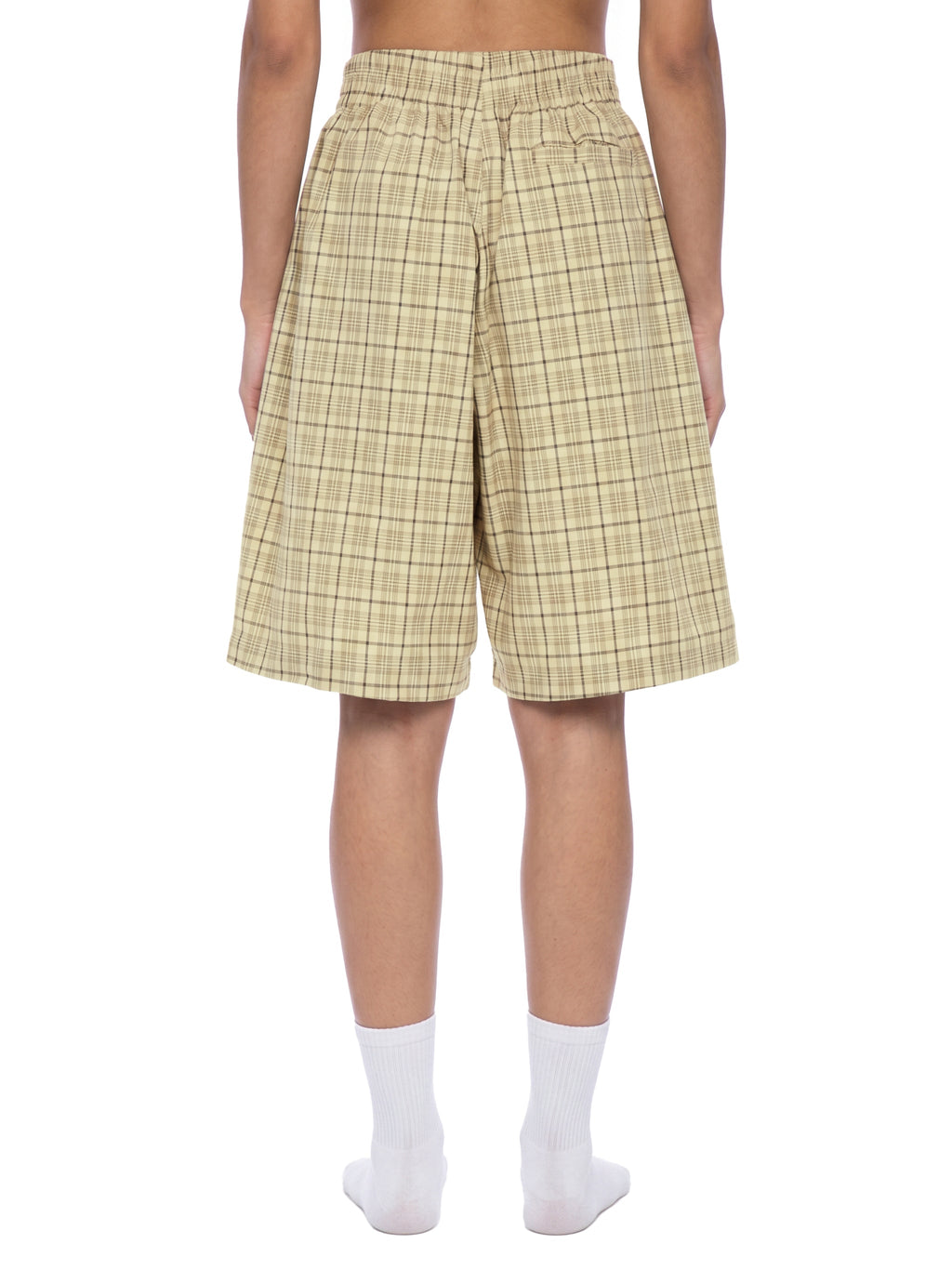 Unisex Plaid Wide-Leg Shorts