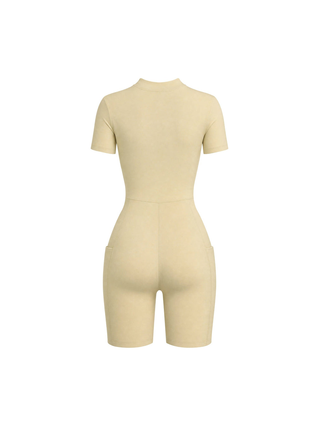 Women's Quarter-Zip Short Sleeve Romper