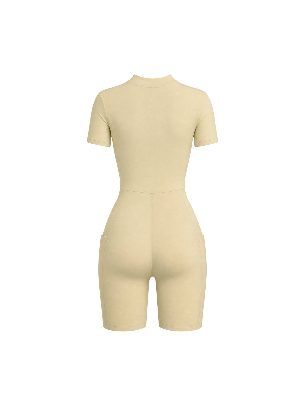 Women's Quarter-Zip Short Sleeve Romper
