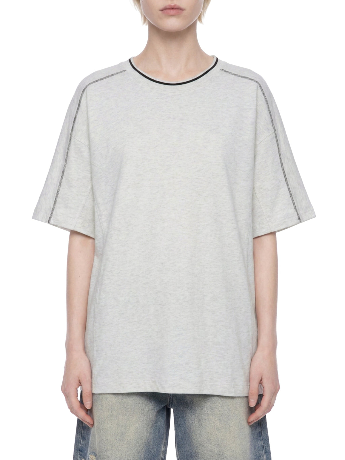 Unisex Oversized Contrast Tape T-Shirt