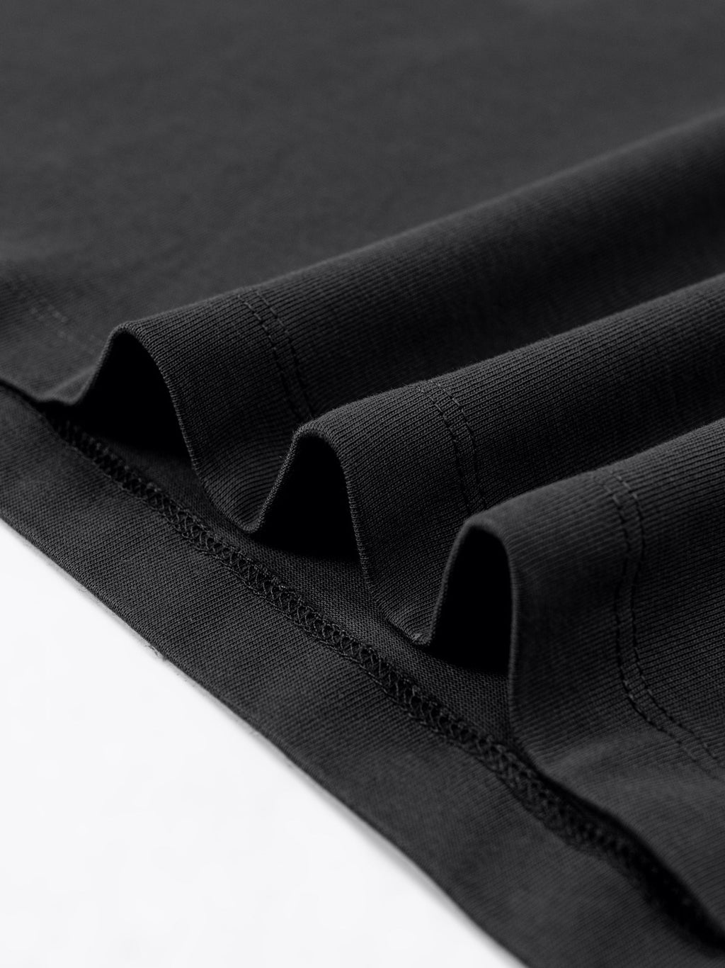 Heavyweight Earth Tone T-Shirt hem and fabric detail