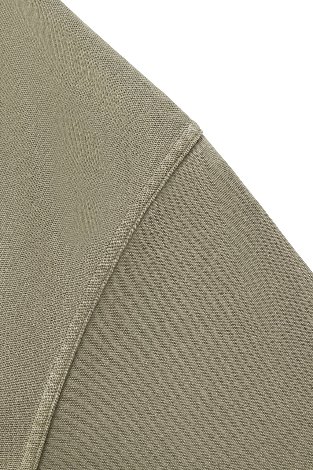 Unisex vintage-washed boxy T-shirt detail view