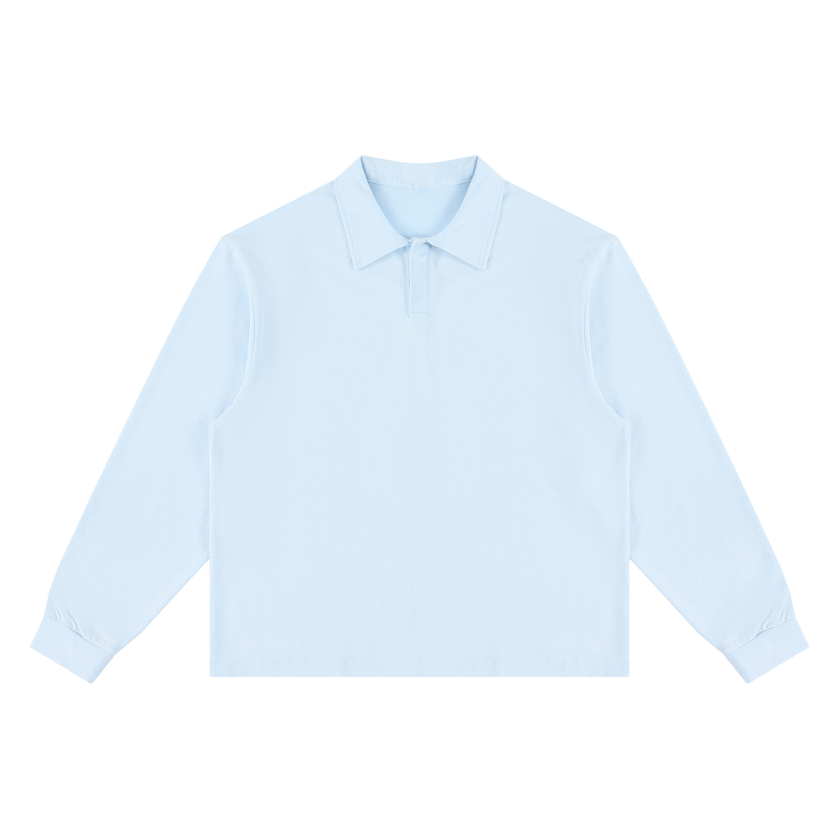 Unisex Loose Long Sleeve Polo Shirt