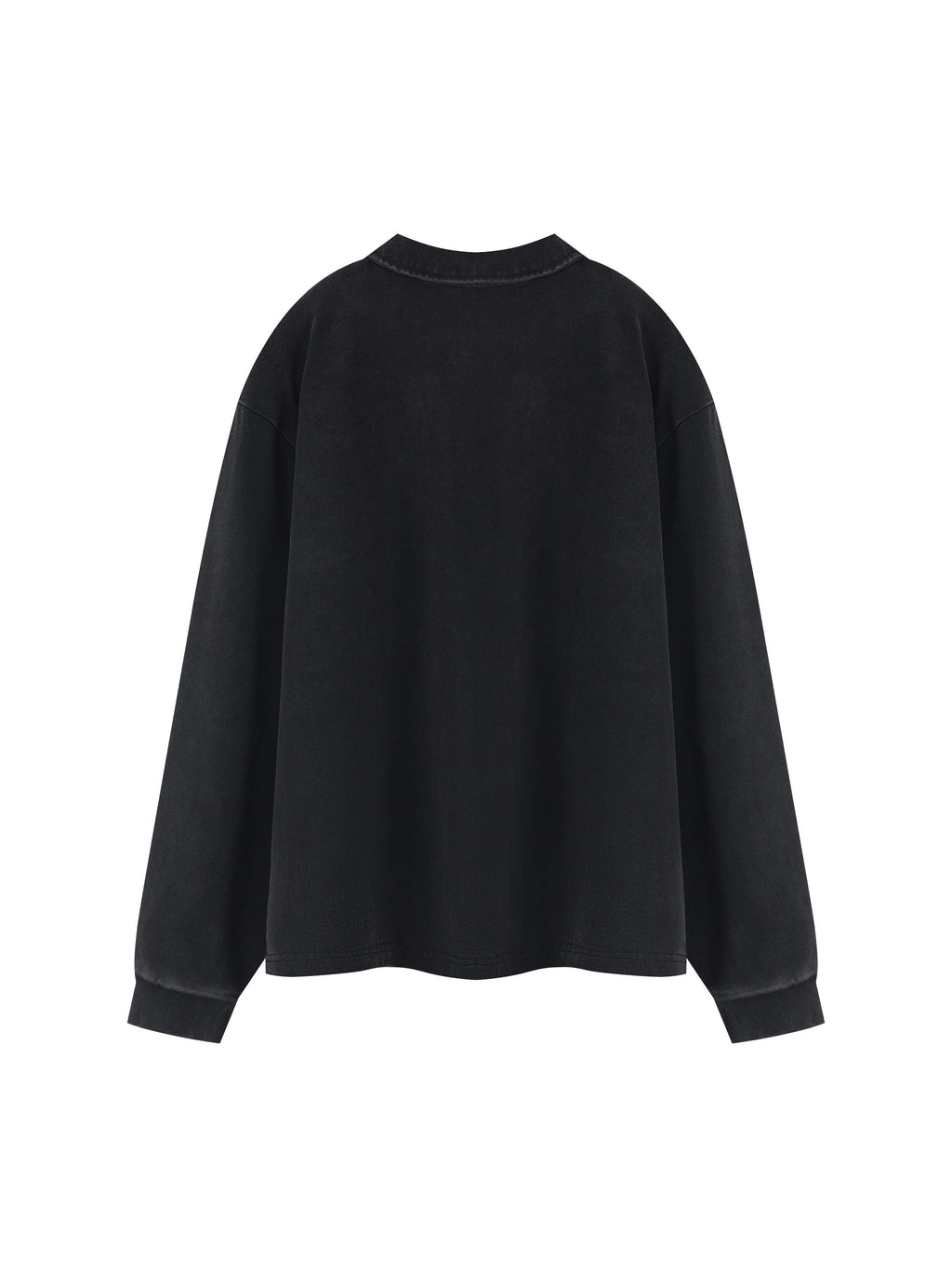 Unisex Loose Long Sleeve Polo Shirt