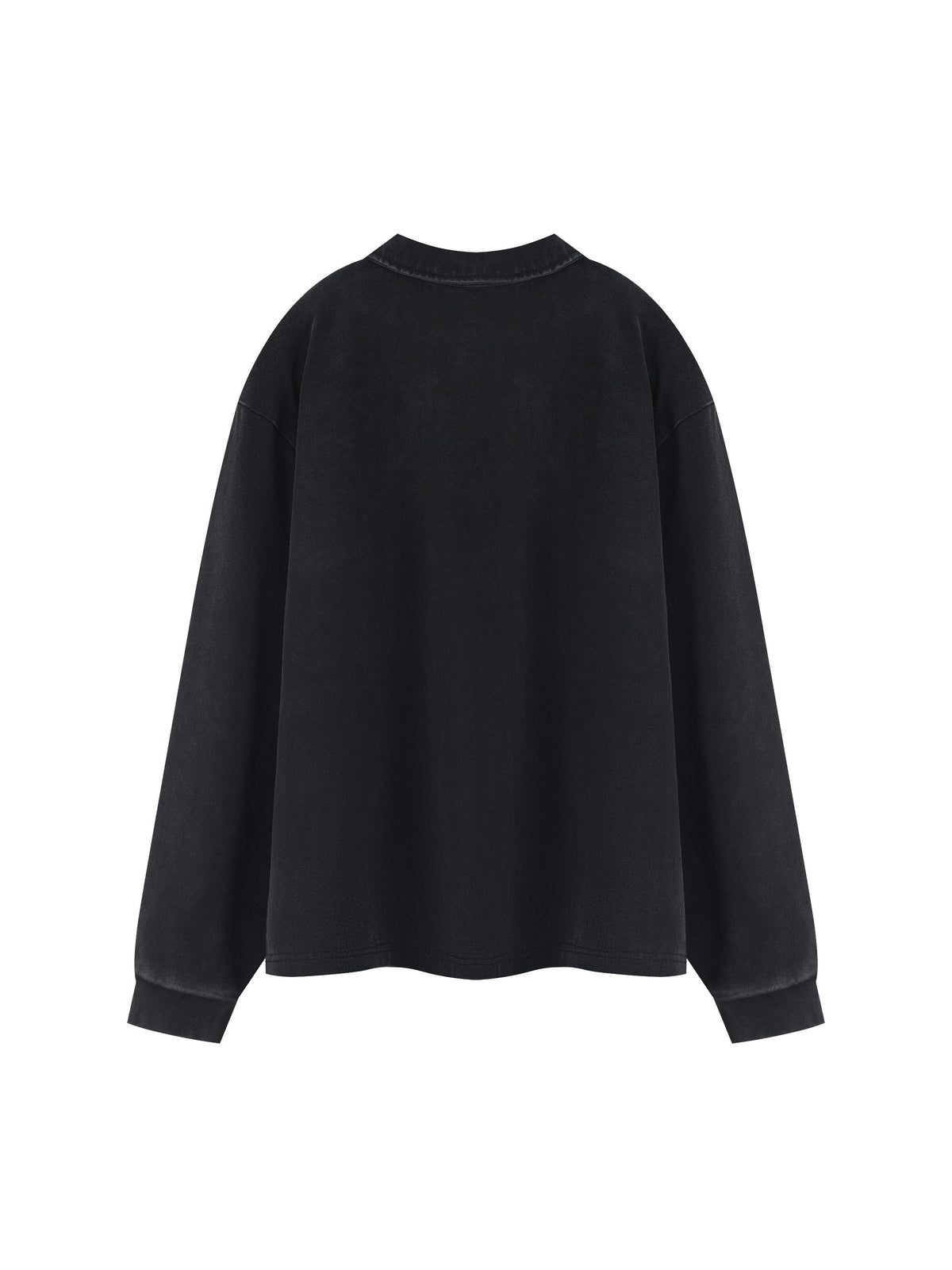 Unisex Loose Long Sleeve Polo Shirt