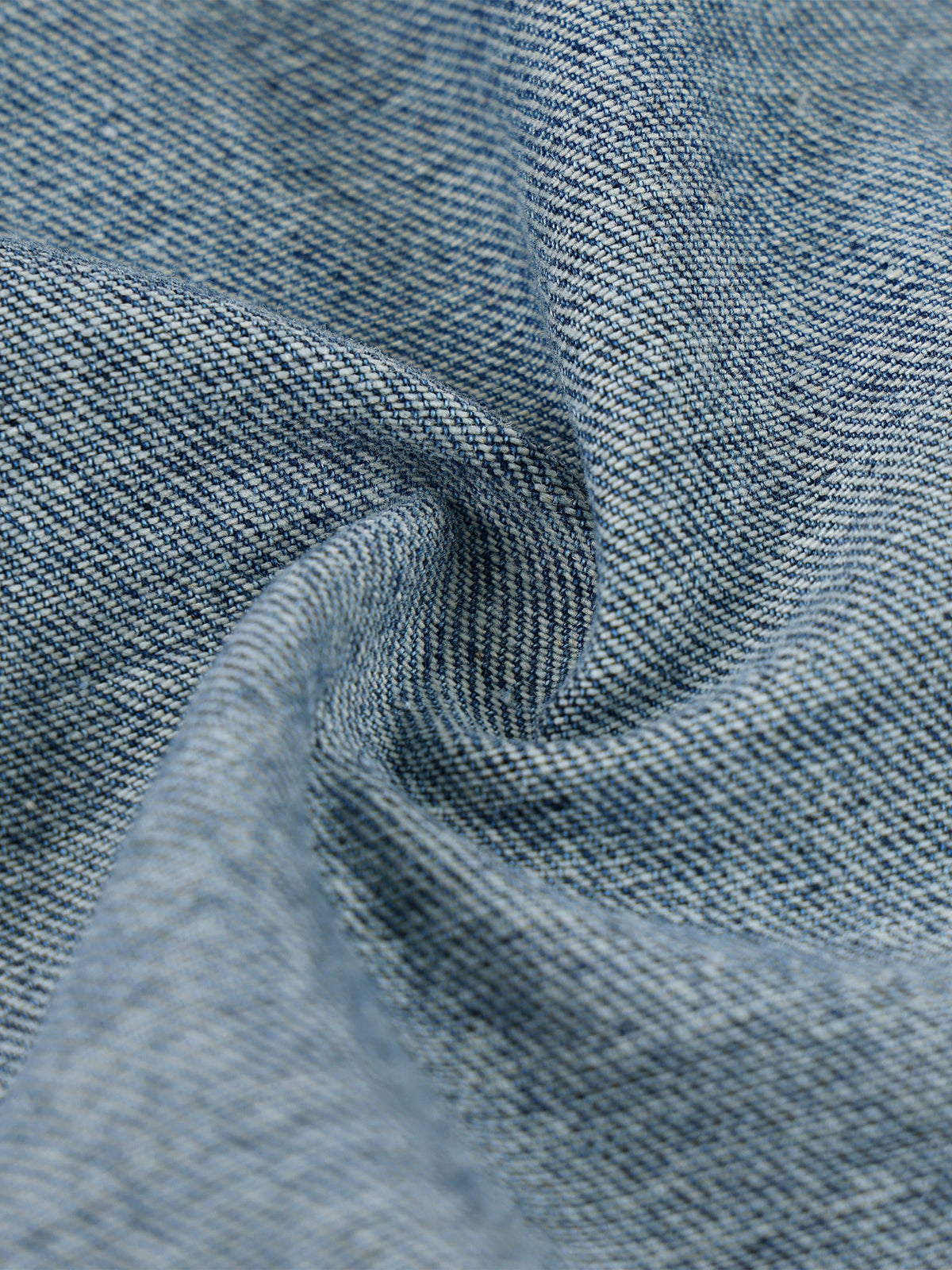 Unisex Vintage Washed Full-Zip Denim Shirt