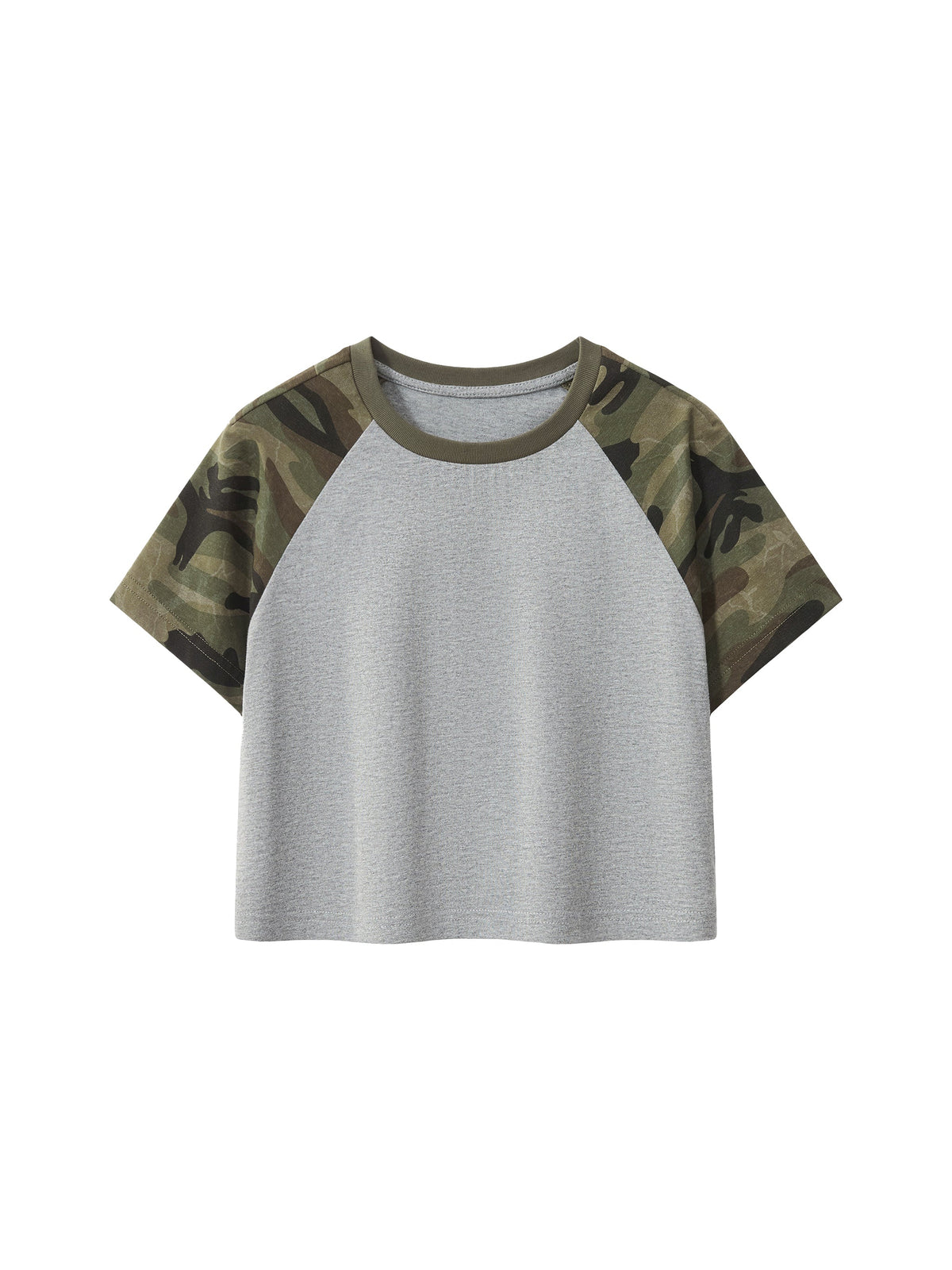 Women’s Camo Raglan Crop T-Shirt