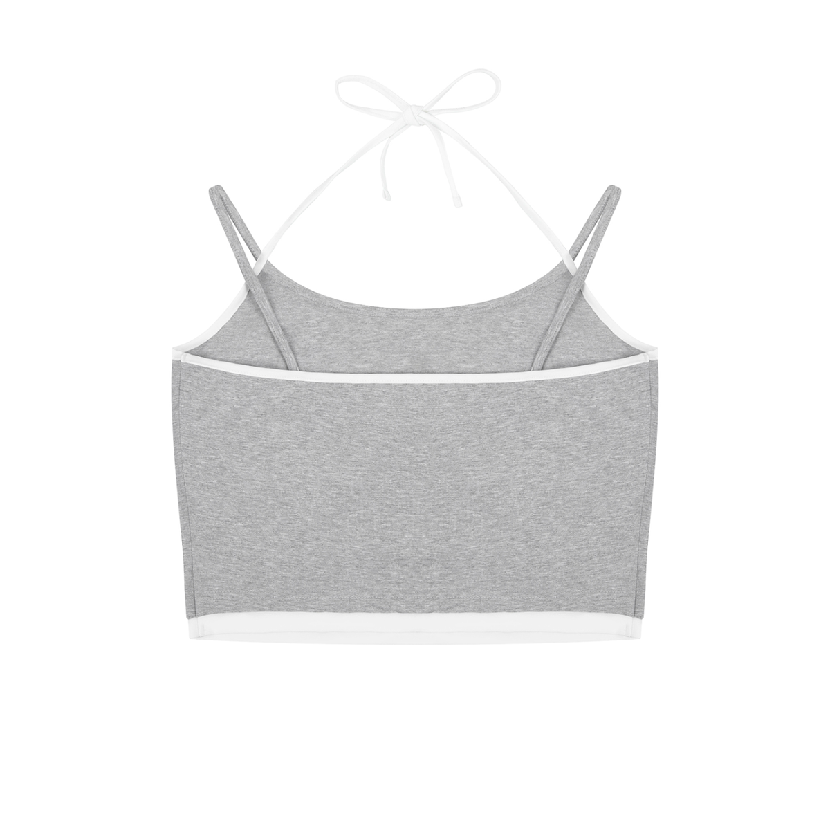 Contrast Binding Halter Tank Top