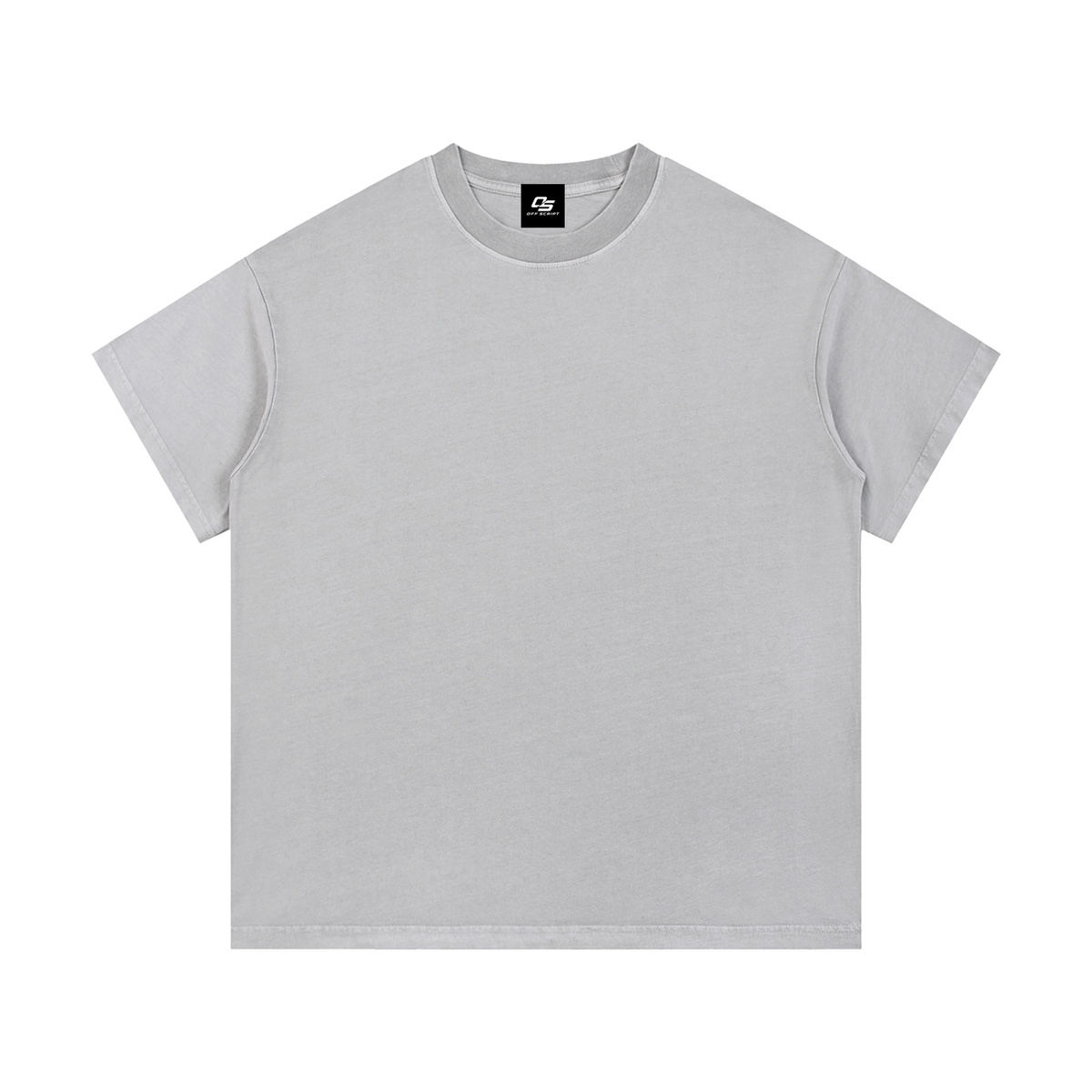 Light Grey Unisex Vintage-Wash Cotton T-Shirt front view