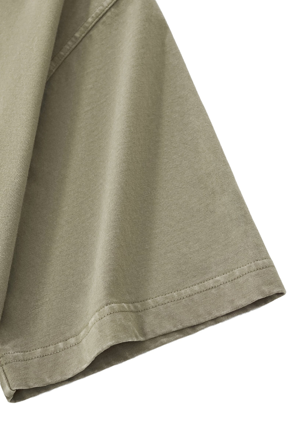 Unisex vintage-washed boxy T-shirt detail view