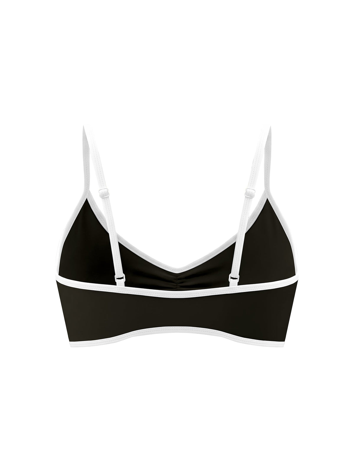 Women's Color Block Ruched V-Neck Sports Bra