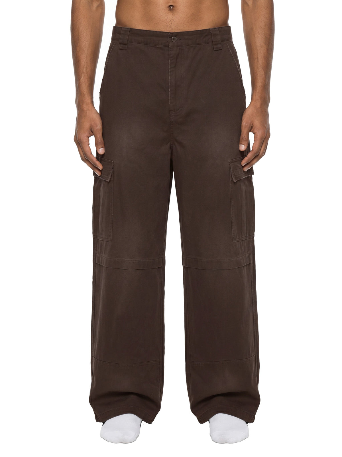Unisex Sun Fade Washed Fleece Cargo Pants