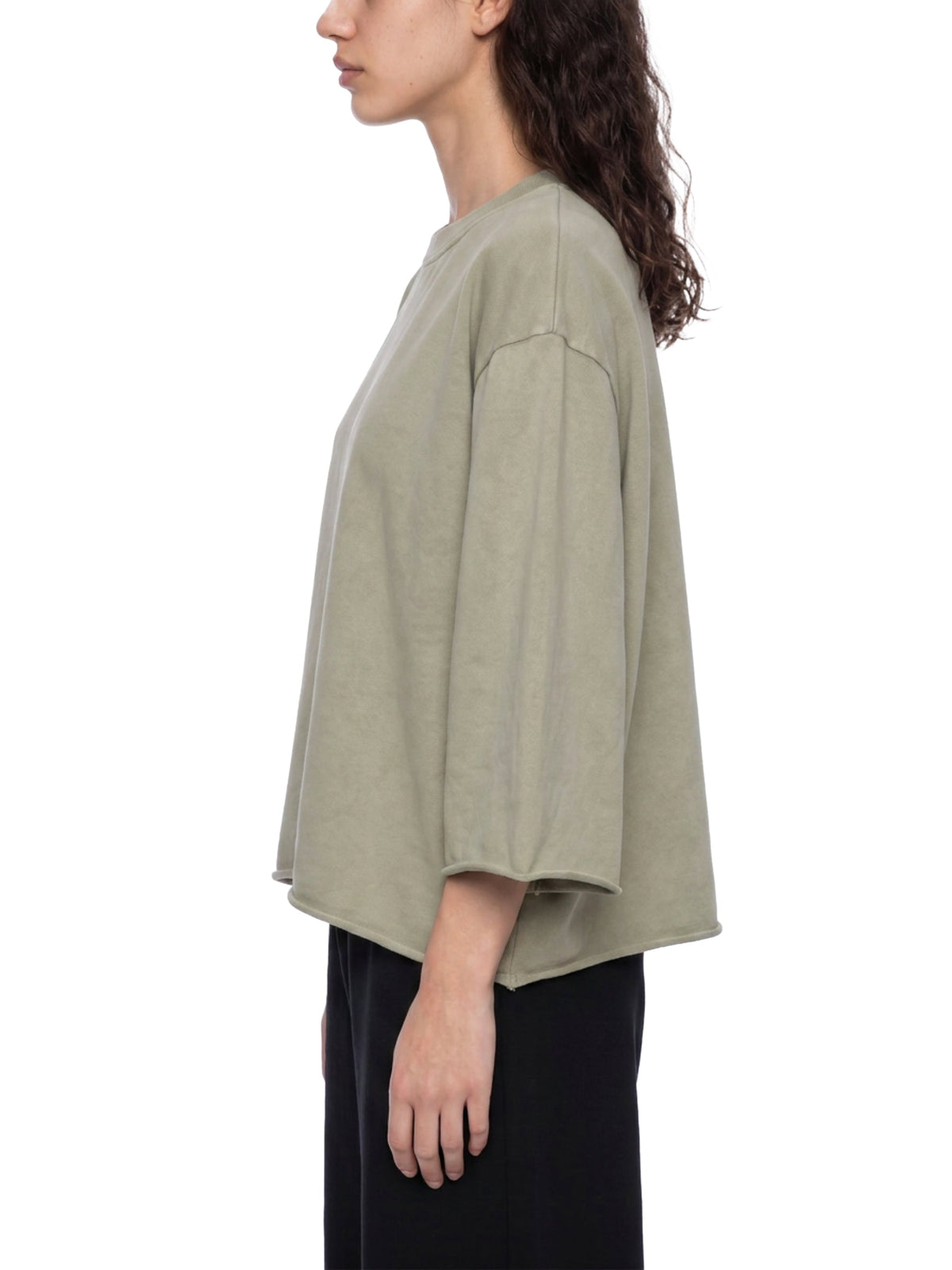 Unisex Mineral Wash Raw Hem Boxy T-Shirt